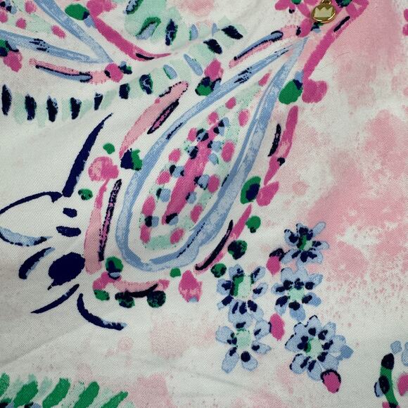 Crown & Ivy Southern Charm Happy Preppy Floral Scalloped Shorts Women's Size 10 - Picture 7 of 7